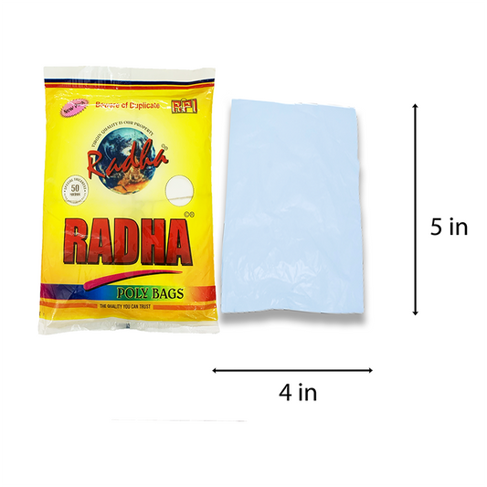 RADHA POLY BAGS 4X5 (300+pcs)